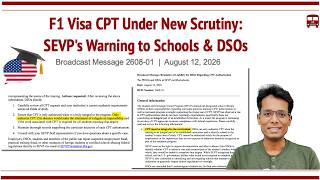 F1 Visa CPT Under New Scrutiny: SEVP's Aug 2026 Warning to Schools. When CPT Is Valid, When It's Not