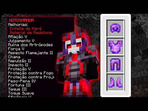 FIZ A ARMADURA COM TODOS OS ENCANTAMENTOS DO MINECRAFT