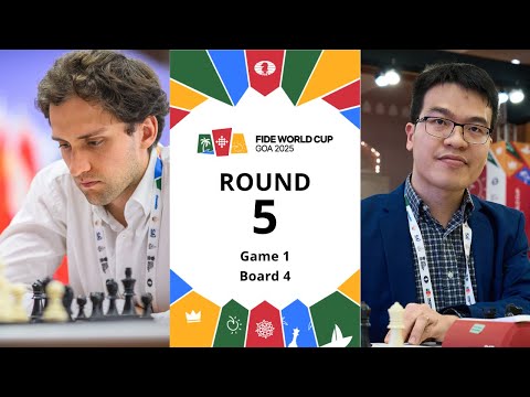 🇩🇪 Alexander Donchenko – Le Quang Liem 🇻🇳 | FIDE World Cup 2025 | Round 5 | Game 1 | Board 4
