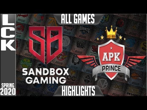 SB vs APK Highlights ALL GAMES | LCK Spring 2020 W1D2 | Sandbox Gaming vs APK Prince