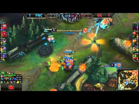 FNC REKKLES PENTAKILL during game 3 between Fnatic vs Origen | 8/23/2015 | EU LCS FINALS