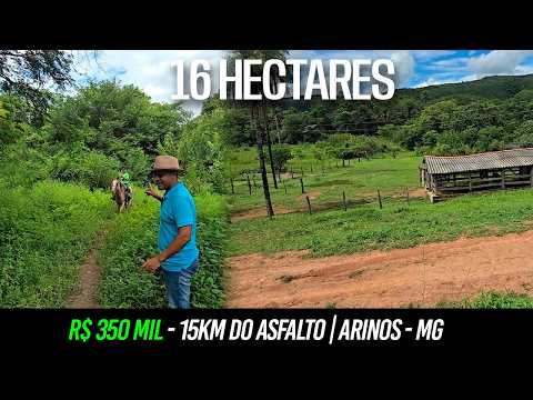 SÍTIO 16 HECTARES À BEIRA DO RIO JABUTICABA – 15 KM DO ASFALTO – ARINOS/MG – R$ 350.000,00