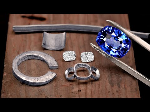 Making a HUGE 5 Carat Sapphire Ring by Hand – STUNNING!