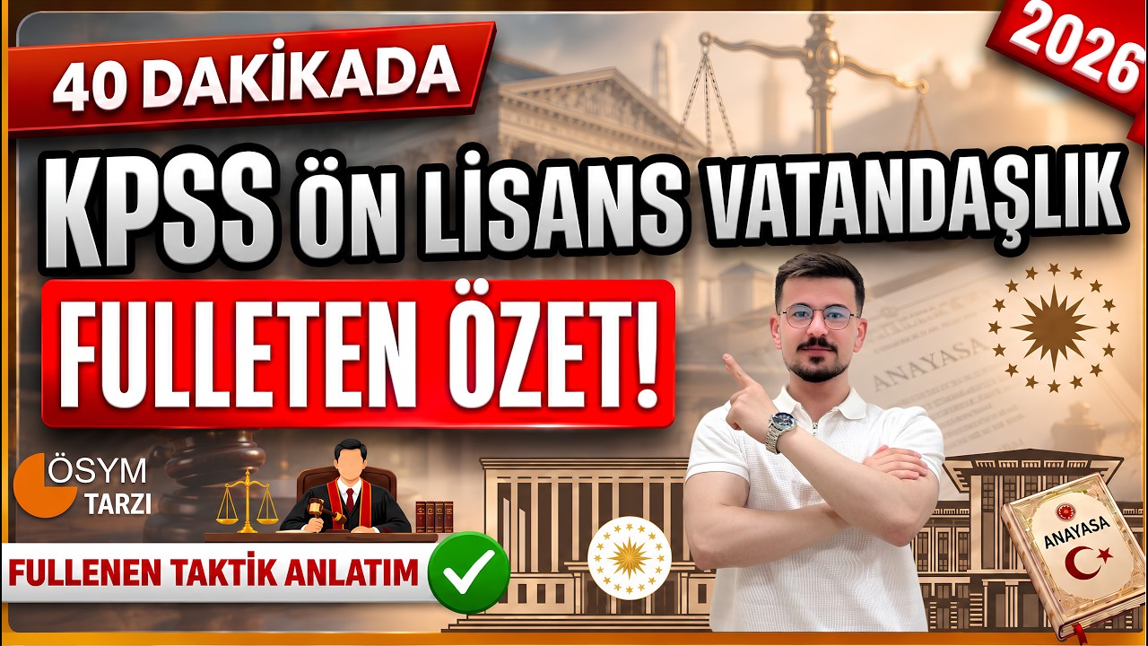 KPSS Ön Lisans Vatandaşlık 40 Dakikada Son Genel Tekrar | #önlisans #kpss2026