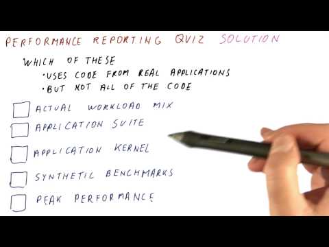 Performance Reporting Quiz Solution Georgia Tech HPCA Part 1