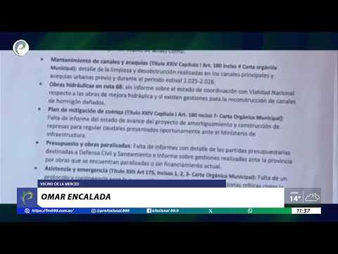 Vecinos de La Merced piden la intervención del municipio por el deterioro de los servicios - 23/4/26