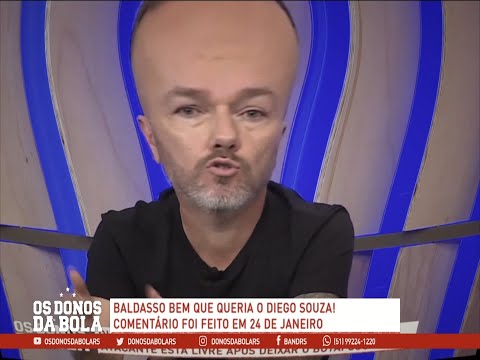 Em janeiro, Baldasso pediu Diego Souza no Grêmio! Será que ele se arrependeu depois do Gre-Nal?