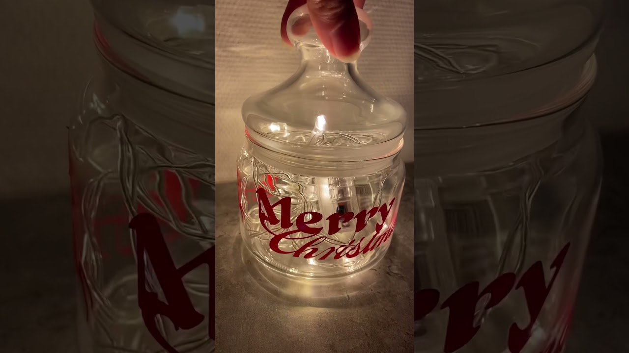 Décoration de Noël, bocal lumineux personnalisé