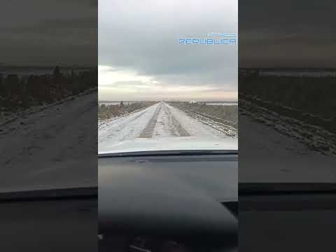 Importante caída de granizo en la zona rural de Porteña