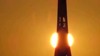 Sun eclipsed by TV tower/TV tornis aizsedz Sauli Riga Latvia