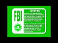 Buena Vista Green FBI Warning Screens 1997 2000 Remake ORIGINAL