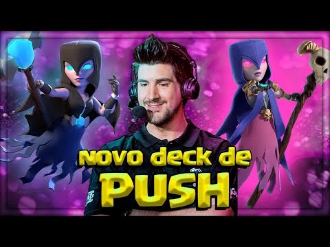 CRIEI MEU NOVO DECK DE PUSH COM DOUBLE BRUXA NO CLASH ROYALE!