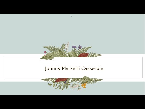 Johnny Marzetti Casserole Recipe
