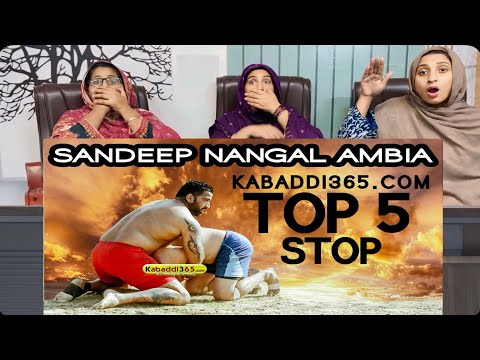 Top 5 Stop Sandeep Nangal Ambia at Kabaddi Tournaments - Pak Girls Reaction 