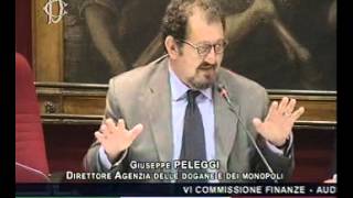 Roma - L'audizione del Direttore dell'Agenzia delle dogane Giuseppe Pe