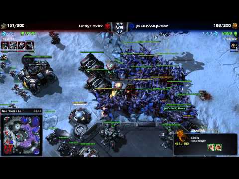 Starcraft 2 - HOTS - GrayFoxxx vs Reaz - Epic!!!