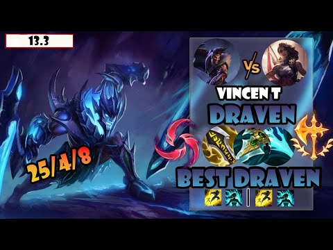 ENG SUB【Vincent Draven】S12 CN Best Draven Vs Samira |  25 Kills