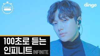 [4K] 100초로 듣는 인피니트 INFINITE | 신곡 🕰CLOCK 공개! | Dingo, 100sec LIVE, 딩고뮤직