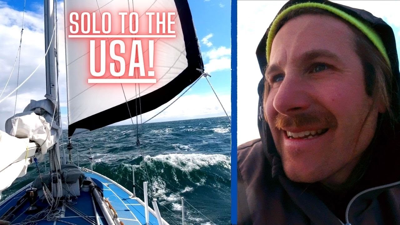 Solo To America In A GALE | Fast Sailing Across Juan de Fuca Strait and the San Juans - Ep. 42