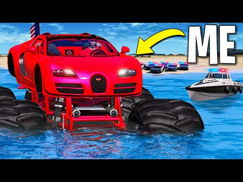 Floating Super Cars Trolls Cops on GTA 5 RP