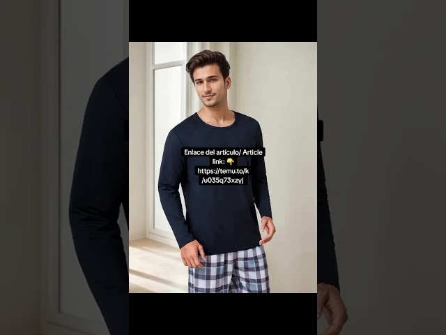 Vídeo relacionado con MoFiz Pijamas Largo Hombre Invierno Algodón Conjunto de Pijama con Botones a Cuadros Suave Ropa de Dormir Manga Larga Camisetas de Pijama y Pantalones con Bolsillos Azul Marino EU XL
