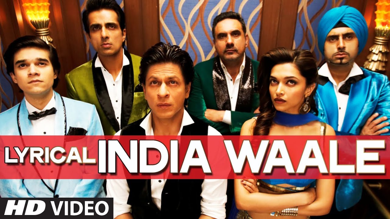 Indiawaale Lyrics  | Happy New Year | Shahrukh Khan, Abhishek Bachchan | Krishnakumar Kunnath (K.K), Neeti Mohan | Shekhar Ravjiani, Vishal Dadlani