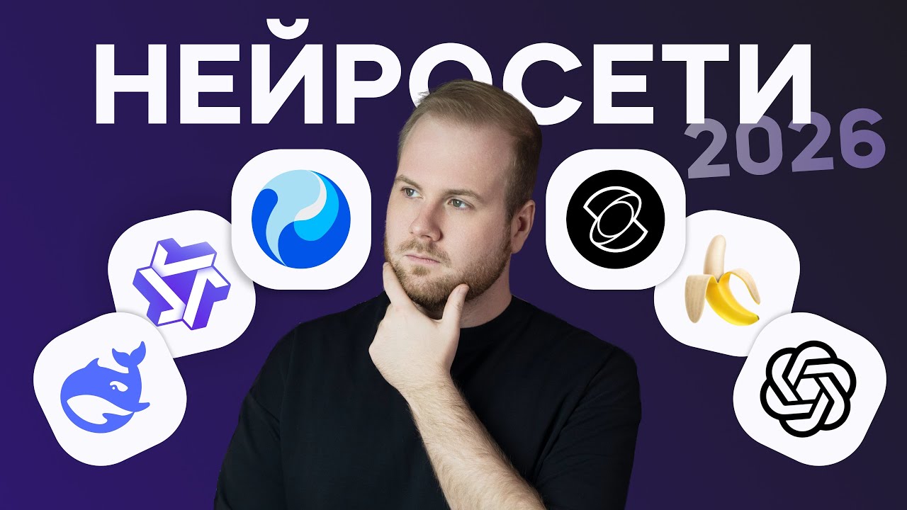 YouTube: Нейросети 2026 — какие изучать? Гайд для новичков