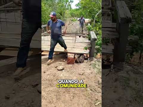 Ponte de forquilha em Cônego Marinho recuperada