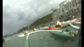 preview picture of video 'Guethary ocean outrigger canoe  race 2008  oc1 / oc2'