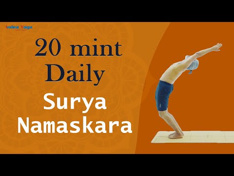 Hatha Yoga sun salutation flow for holistic health (20 min) | Free Online Suryanamaskar Practice