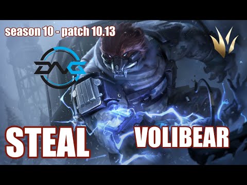 【韓国サーバー/GM/Duo Evi】DFM STEAL ボリベア(Volibear) VS トランドル(Trundle) JG - Patch10.13 KR Ranked【LoL】