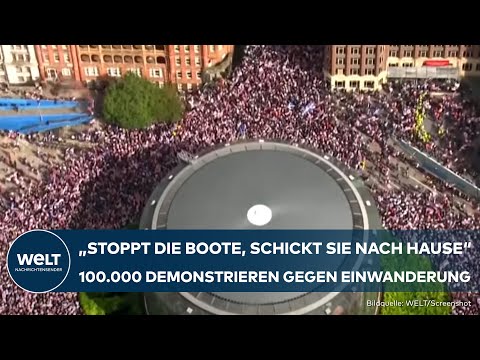 LONDON: „Wir sind der Sturm“! 100.000 bei Protest - Rechtsextreme demonstrieren gegen Einwanderung