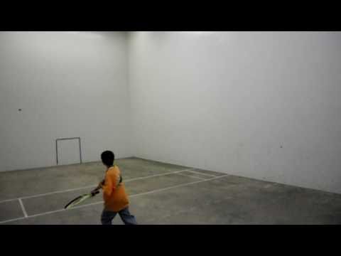 Boys Playing 4 wall Indoor Racquetball