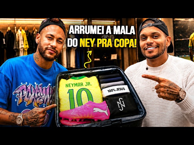 O QUE TEM NA MALA DO NEYMAR JR PARA A COPA? + DIA DE JOGO DO SANTOS!