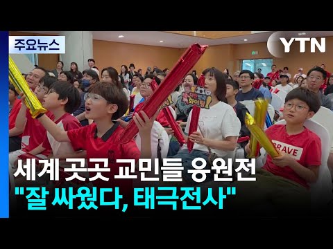 세계 곳곳에서 교민들 열띤 응원전..."잘 싸웠다, 태극전사" / YTN