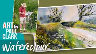 How to Paint a Country Lane en Plein Air (almost) in Watercolour