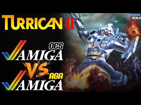 Turrican II - Amiga OCS 1991 VS Amiga AGA 2022 #amiga #commodoreamiga #turrican