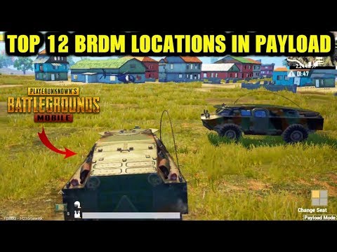 PUBG Mobile Payload Mode : Top 12 Locations of BRDM Vehicle | Tank Locations | How to get BRDM 2