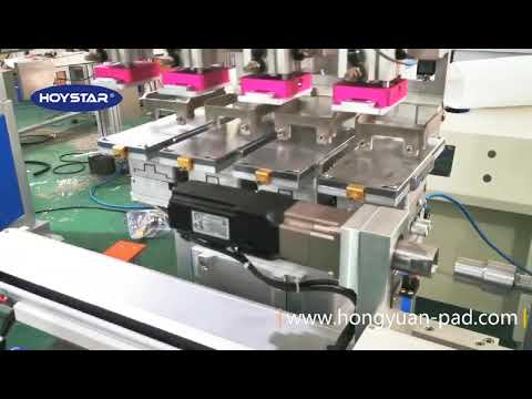 4 color closed ink cup pad printing machine with independent printing pad