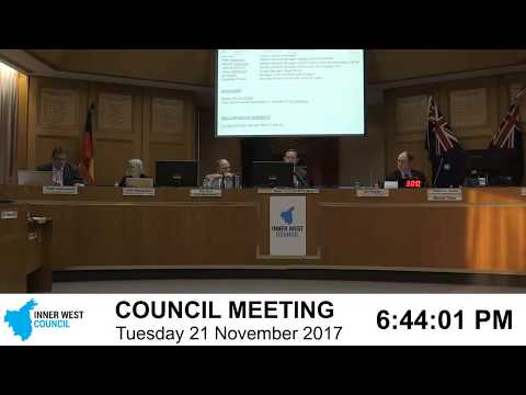 Inner West Ordinary Council Meeting 21 November 2017