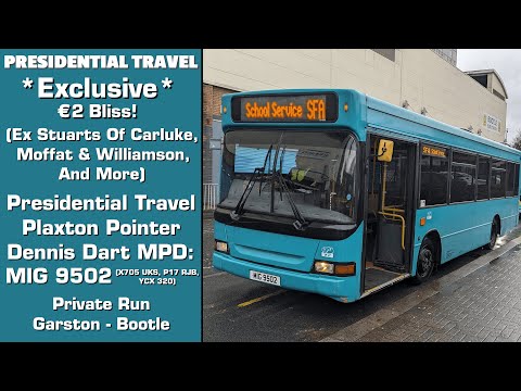 *Exclusive* Presidential Travel Plaxton Pointer Dennis Dart MPD: MIG 9502