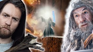 Obi & Gandalf LOSE IT watching 'LOTR with Lightsabers'