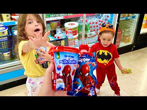 We went to the market with Kuzey and Elif. Kuzey was naughty at the market and didn't want the hü...