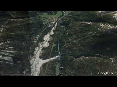 Lechradweg GPX Animation von Reutte nach Steeg mit Google Earth Pro