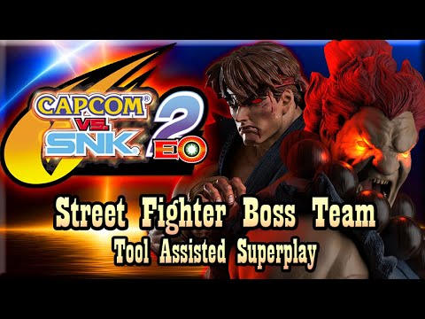 【TAS】CAPCOM VS SNK 2 - STREET FIGHTER BOSS TEAM (SHIN AKUMA \ EVIL RYU)
