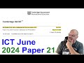 2024 June Paper 21 Cambridge 0417 ICT IGCSE MUST WATCH