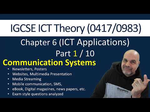 Theory - Communication Systems - ICT Applications Part1  -  [Cambridge IGCSE ICT 0417/0983]