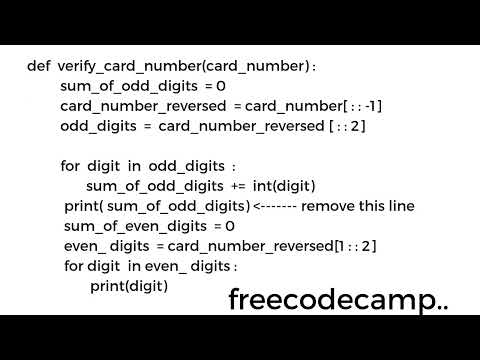 Implementing The Luhn Algorithm Python Beta Certification Step 25