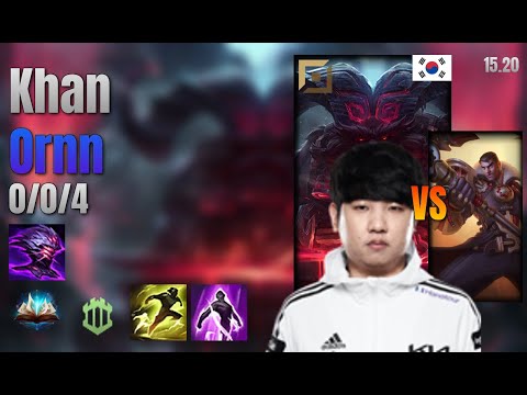 Khan Top Ornn vs Jayce lol KR solo rank Full Game 15.20 | 칸 오른 vs 제이스