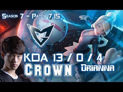 SSG Crown ORIANNA vs AZIR Mid - Patch 7.15 KR Ranked